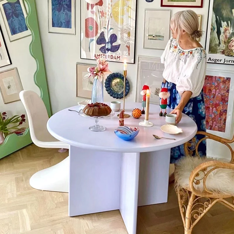 

Nordic Designer Dining Table Party Kids Modern Home Dinner Table Center Kitchen Mesas De Comedor Living Room Furniture