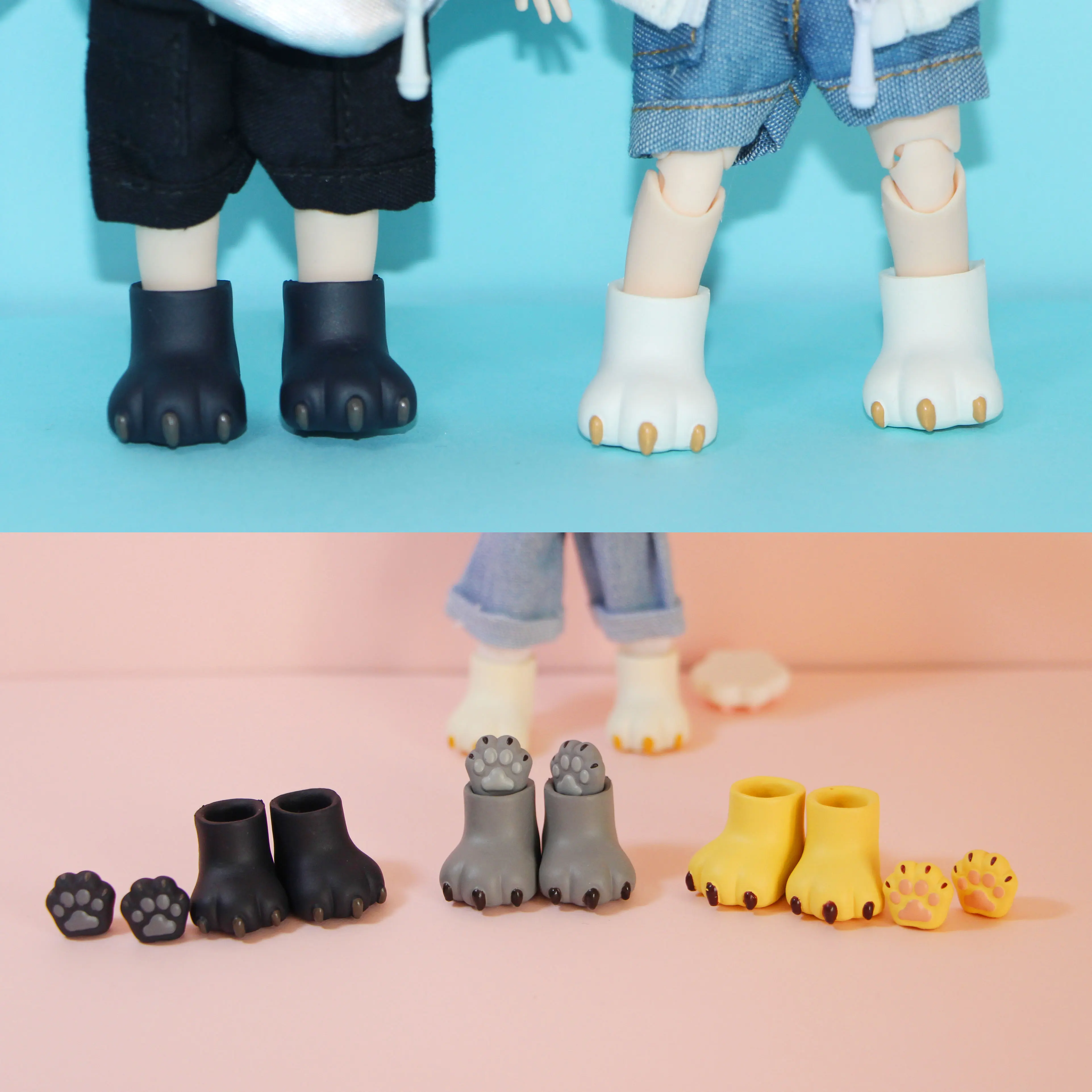 Ob11 YMY Dolls Cat hand Doll Cat Feet Accessories Replacement Foot Ymy Gestures With Magnet  Diy Toys For Ymy, Dod, Gsc Body 2