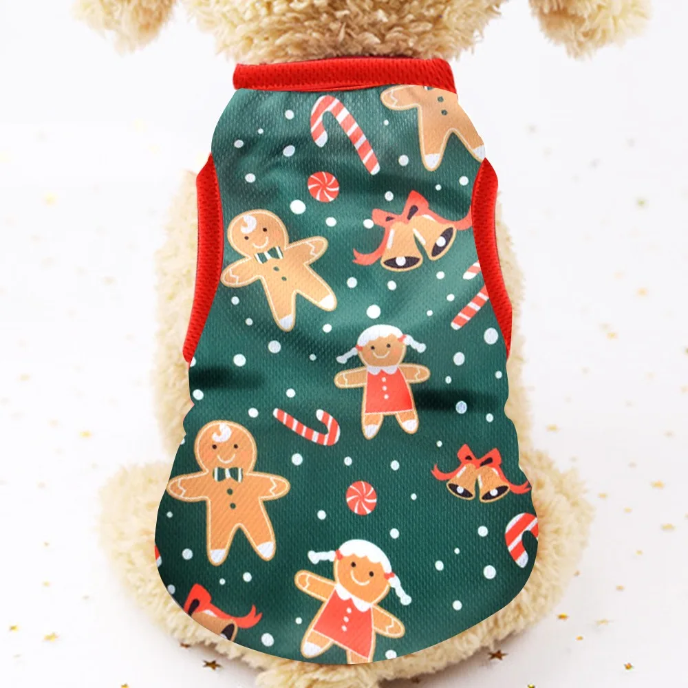 Dog Clothes Christmas Dog Clothes Cotton Pet Clothing for Small Dogs Cats