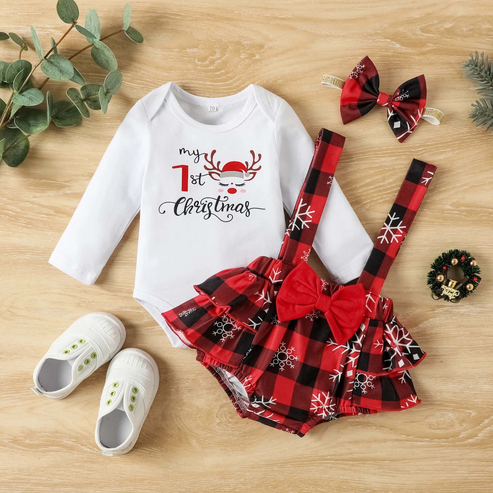 Cartoon Santa Plaid