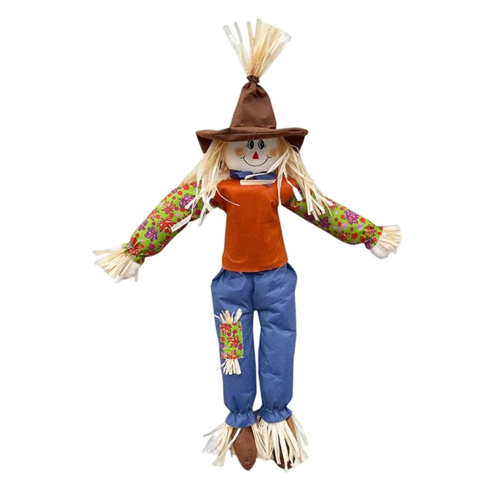 Standing Scarecrow 47.24inch Fall Scarecrows Decor for Yard Halloween Treats