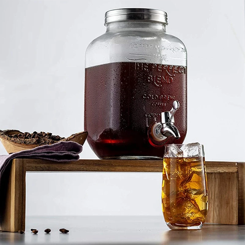  Cold Brew Mason Jar iced Coffee Maker, Durable Glass