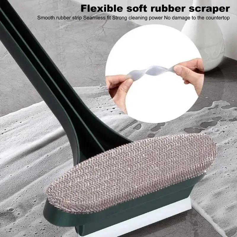 2 in 1 Window Screen Cleaner Brush Extendable Handle Dual Sided Squeegee Scrubber No Disassembly Required Anti Dust Cleaning Too 4