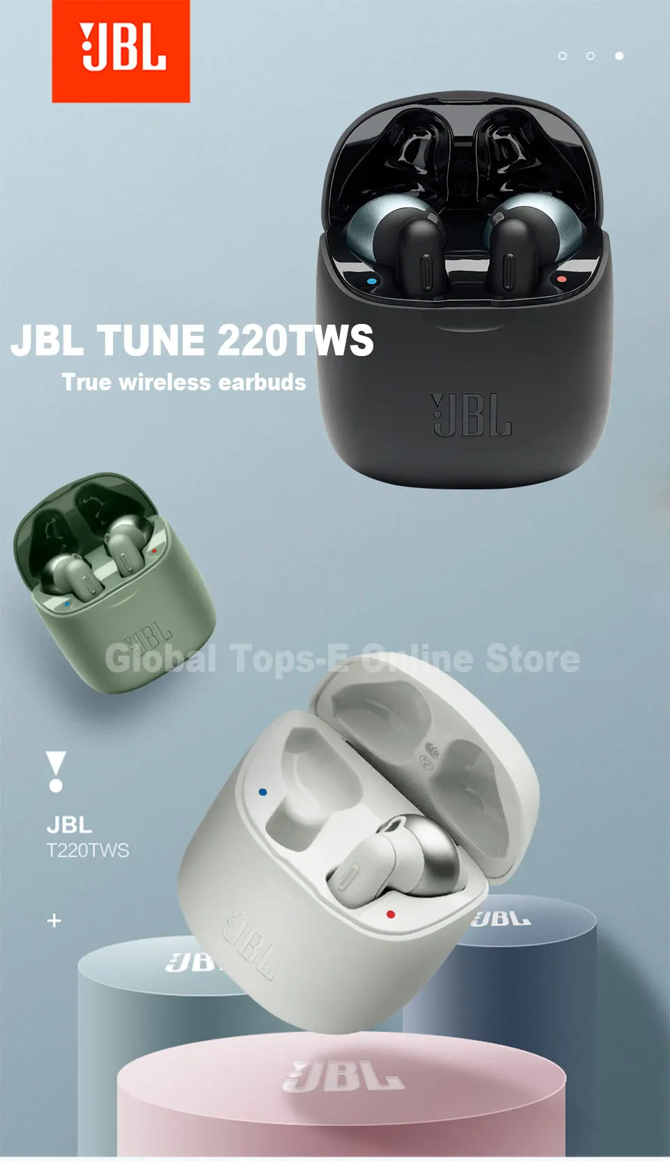 Original JBL T220TWS True Wireless Bluetooth Earphones TUNE 220TWS Stereo  Earbuds Bass Headphones Headset with Mic Charging Case| | - AliExpress