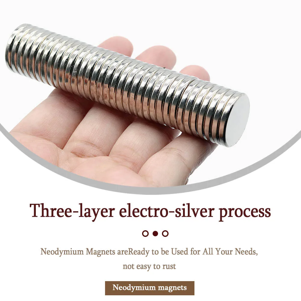 20mmx3mm Superstarker Runder Neodym-Magnet Leistungsstarke Magnete N35 Kleiner Permanenter Magnetischer NdFeB Kühlschrankmagnet 20x3 – Detail 3