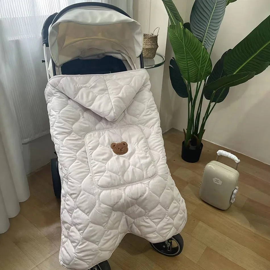 Children's Warm Cloak And Baby Shoulder Strap Autumn And Winter Windproof Trolley Blanket Baby Stroller Cloak Adjustable Length