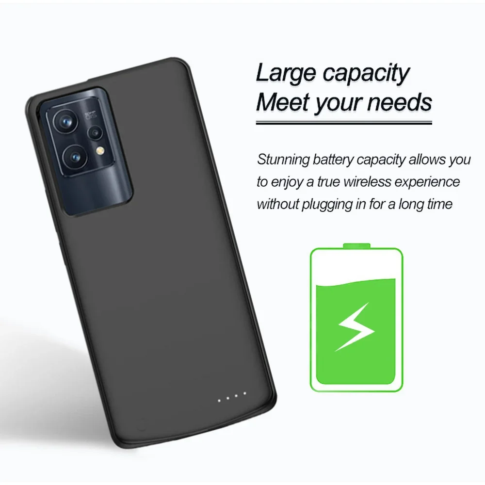 Powerbank Charging Cover For OPPO Realme 9 Pro External Battery Cases 6800mAh Portable Charger Power Bank Cover For Realme 9+