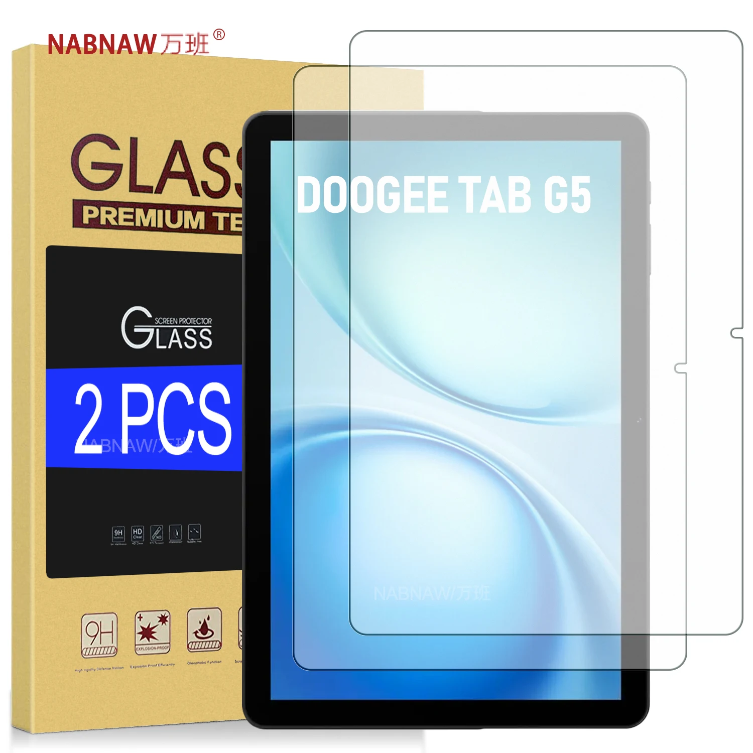 10.1-inch Full HD Tempered Glass Screen Protector, Anti-Scratch, Easy Installation, 2-Pack