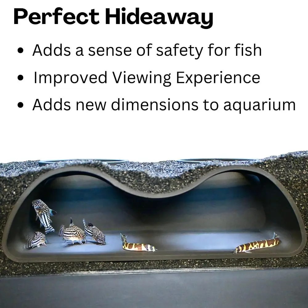 Multifunctional Aquarium Underground Tunnel Cave Curve Fish Tank Decoration Two Hole Fish Tank Decor Under Gravel Tunnel 4