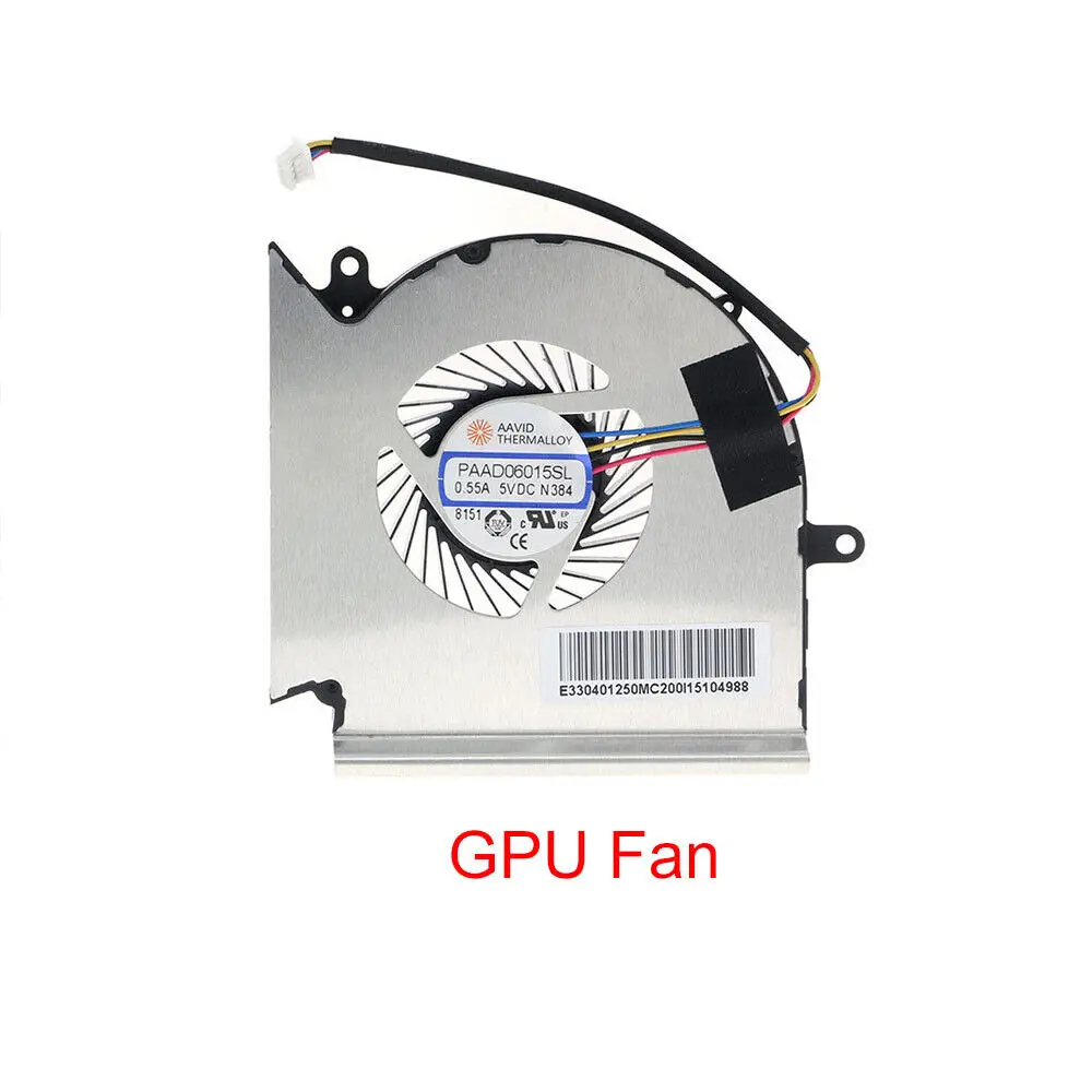 

CPU GPU Cooling Fan for MSI GE63VR MS-16P1 GE73VR MS-17C1 N383 N384