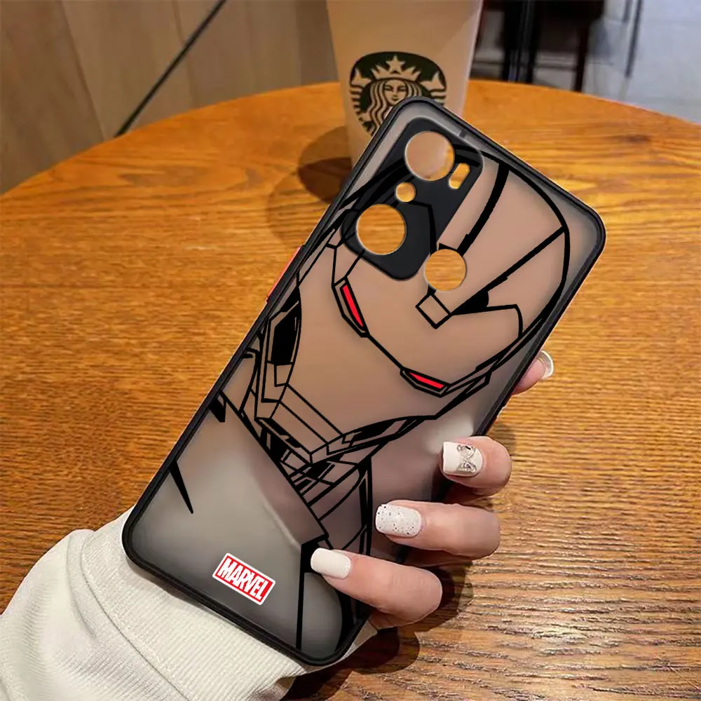 Funda mate para infinix HOT 20I 12 12I 11 11S 10 10I 10S PLAY 9 8 Pro POVA 3 CAMON 15 17P Funda Shell Marvel Lron Man Comics