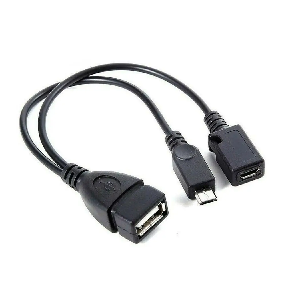 2 In 1 OTG Micro USB Host Splitter USB Adapter To Micro 5 Pin Male Female Cable for Fire Tv 3 Or 2nd Gen Fire Stick otg adapter