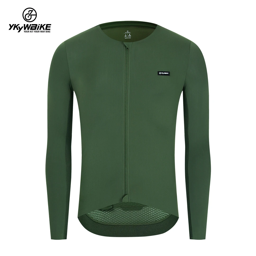 Cycling Jacket Cycling Clothes Sun Protection Clothing YKYWBIKE Cycling Jersey Long Sleeve Seamless Process Top Quality YKK zipper Coldback Fabric UPF Cycling Jerseys