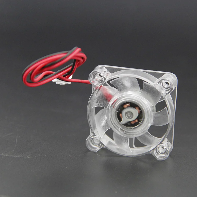 4010 유압 베어링 2 핀 DC 5V 12V 24V 냉각 선풍기, 투명 청색 LED 발광 A7, 40x40x10mm