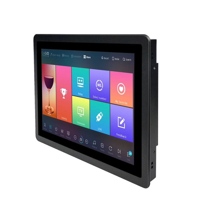 Embedded 15-inch capacitive touch screen computer all-in-one machine industrial control industrial aluminum alloy surface frame