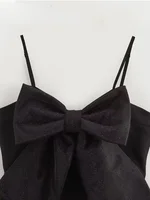 Sequined Bow Women Sling Top Sexy Backless Crop Top Pleated Zippers Female Tank Tops 2025 Spring Lady Streetwear Tops - Image 3