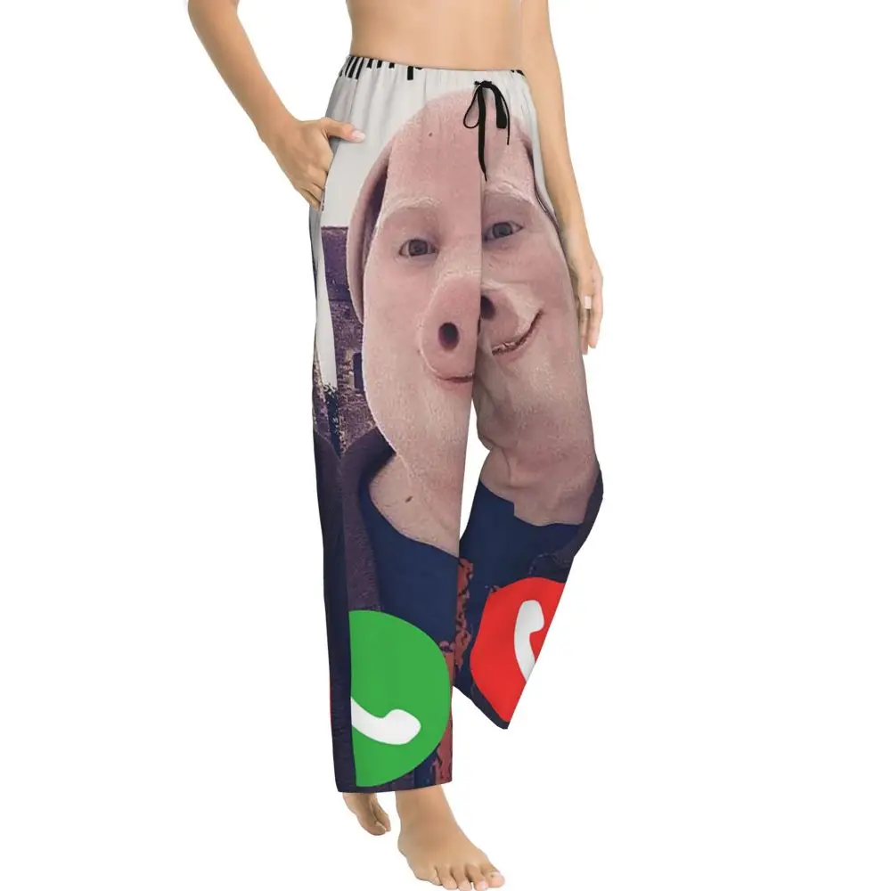 Custom John Pork Women Pajama Pants Lounge Sleep Sleepwear Bottoms With Pockets_ecoleips.com