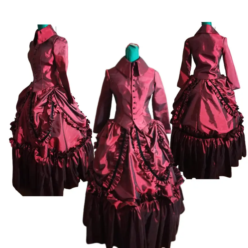 victorian Halloween Cosplay dress Colonial Renaissance Gothic