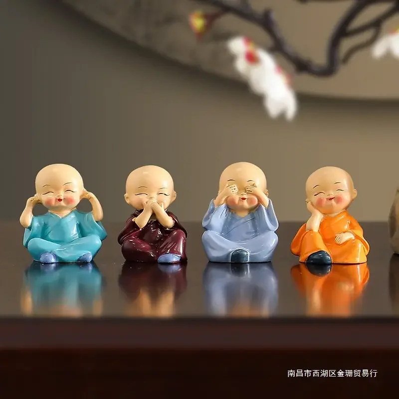 

New Chinese Zen Four No Small Monks Home Decoration Desktop Small Decoration