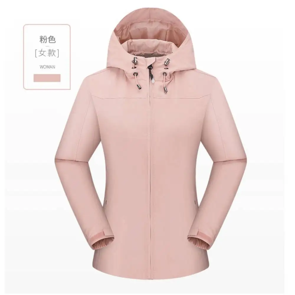 Women Jackets Trendy Lightweight Shell Camping Windproof Hooded Outwear Girl's Skiing Sportwear Lady Waterproof Windbreaker Coat - 2