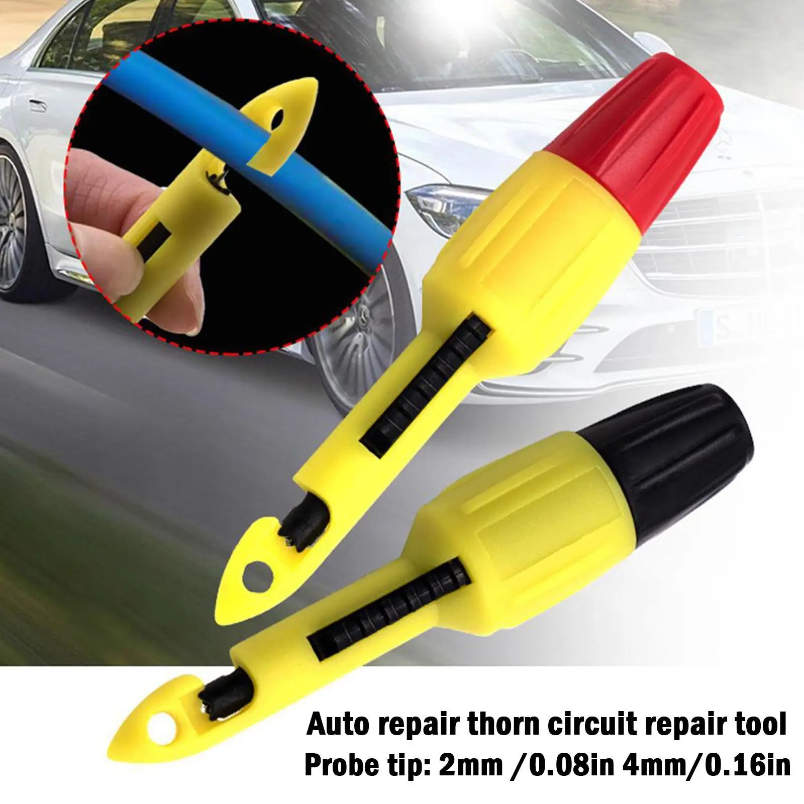 

1PCS Insulation Wire Piercing Puncture Probe Test Hook Clip With 2mm/4mm Socket Automotive Car Repair NEW