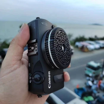 Roadfisher Fotografia Focus Free Pancake Biscuit Lens Per Canon EF M Mount Mirrorless Obiettivo Della Macchina Fotografica M1 M2 M3 M5 M6 M10 M50 M100