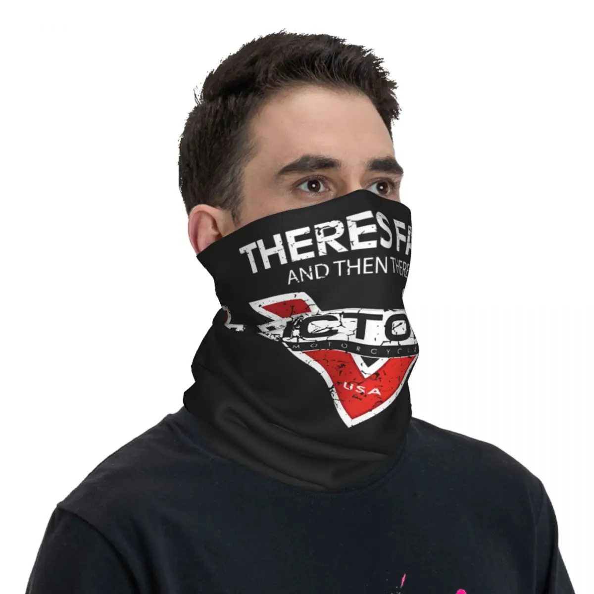 Theres Fast And Then Theres Victory Victory high ball Bandana Neck Cover Printed Motorcycle Club Face Mask Multifunctional bandana neck cover multifunctional bandana motorcycle bandana