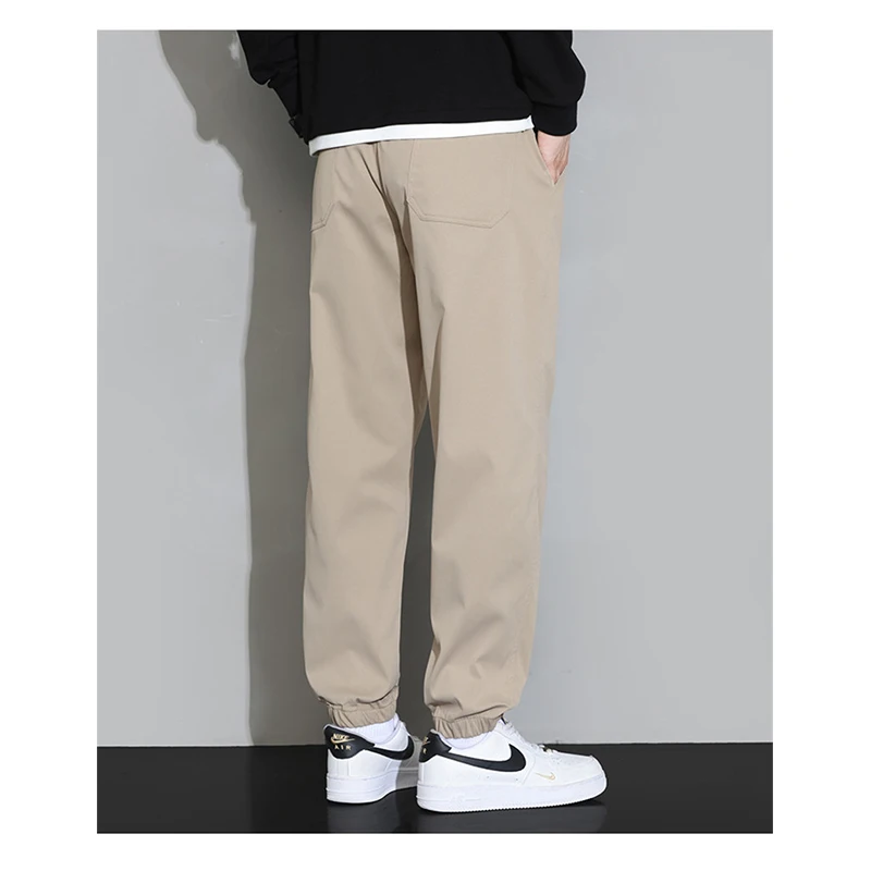 Spring Autumn Bunched Feet Work Clothes Pants Men Loose Outdoor Casual Hip Hop Trousers Baggy Jogger Pant Male Sweatpants