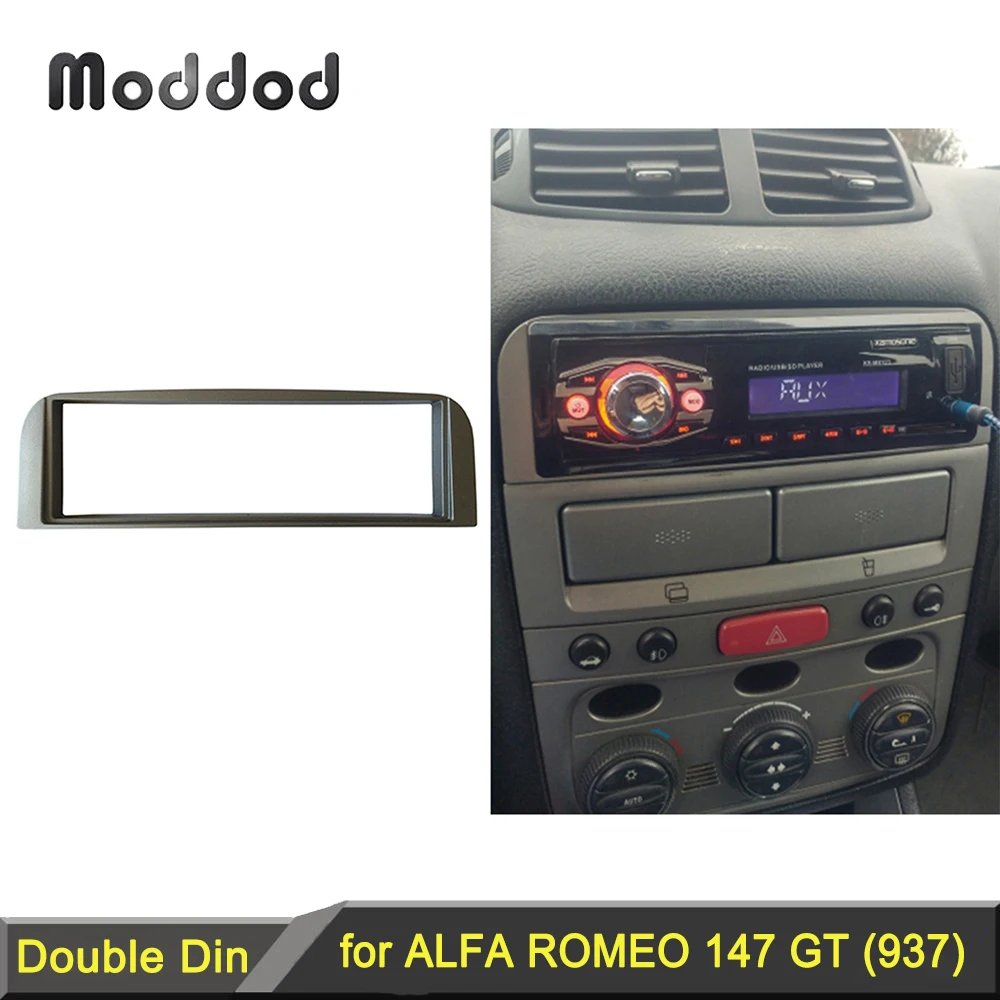 

Single One Din Fascia for ALFA ROMEO 147 Radio Stereo CD Panel Dash Refit Installation Trim Fascia Kit Face Frame Bezel Silver
