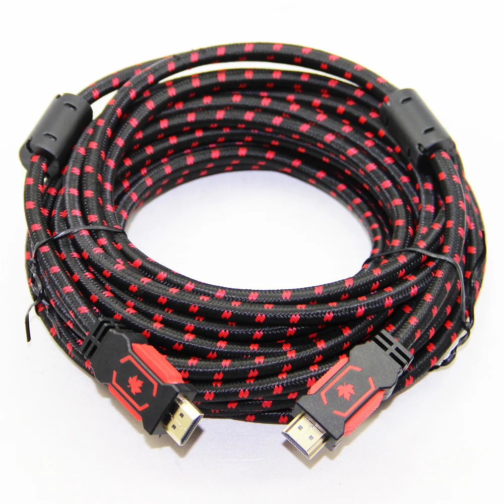 Bochara Nylon Braided HDMI-Compatible Cable 2.0 (4K x 2K) Ethernet Support Video 4K 2160p HD 1080p 3D