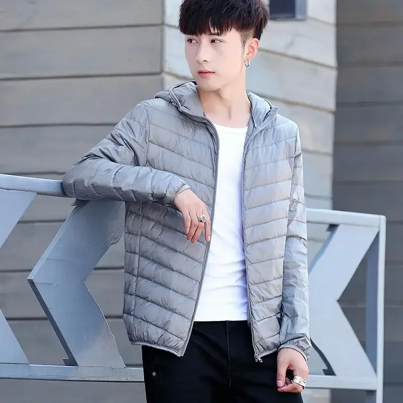 thumbnail image 1 of Parkas Abrigos Acolchados Masculinos Cremallera Chaqueta de Plumón para Hombre Acolchado Corto Ropa de Lujo Coreana Modelos de Invierno Ropa Casual Abrigada Moderna, 1 of 5
