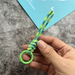 Vibrant Candy Color Keychain with Lanyard & Key Holder (Green 01)