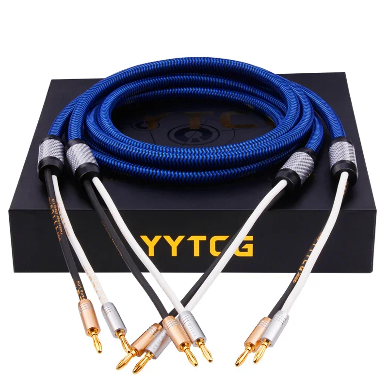YYTCG Hifi динамик кабель OCC Чистая медь 6n Occ аудио динамик провод с позолоченным банановым штекером (art.: 3920c4e3fafdb) - 3920c4e3fafdb