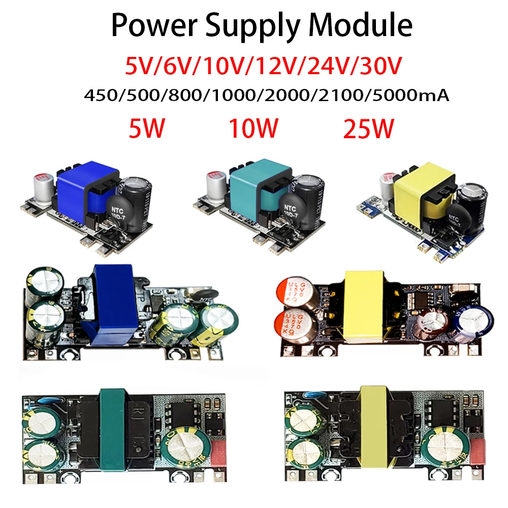AC-DC 5V 2000mA 12V 1000mA 24V 500mA 10W Precision Buck Converter AC 220V ถึง 5V DC ขั้นตอนลงหม้อแปลงไฟฟ้าโมดูล 1