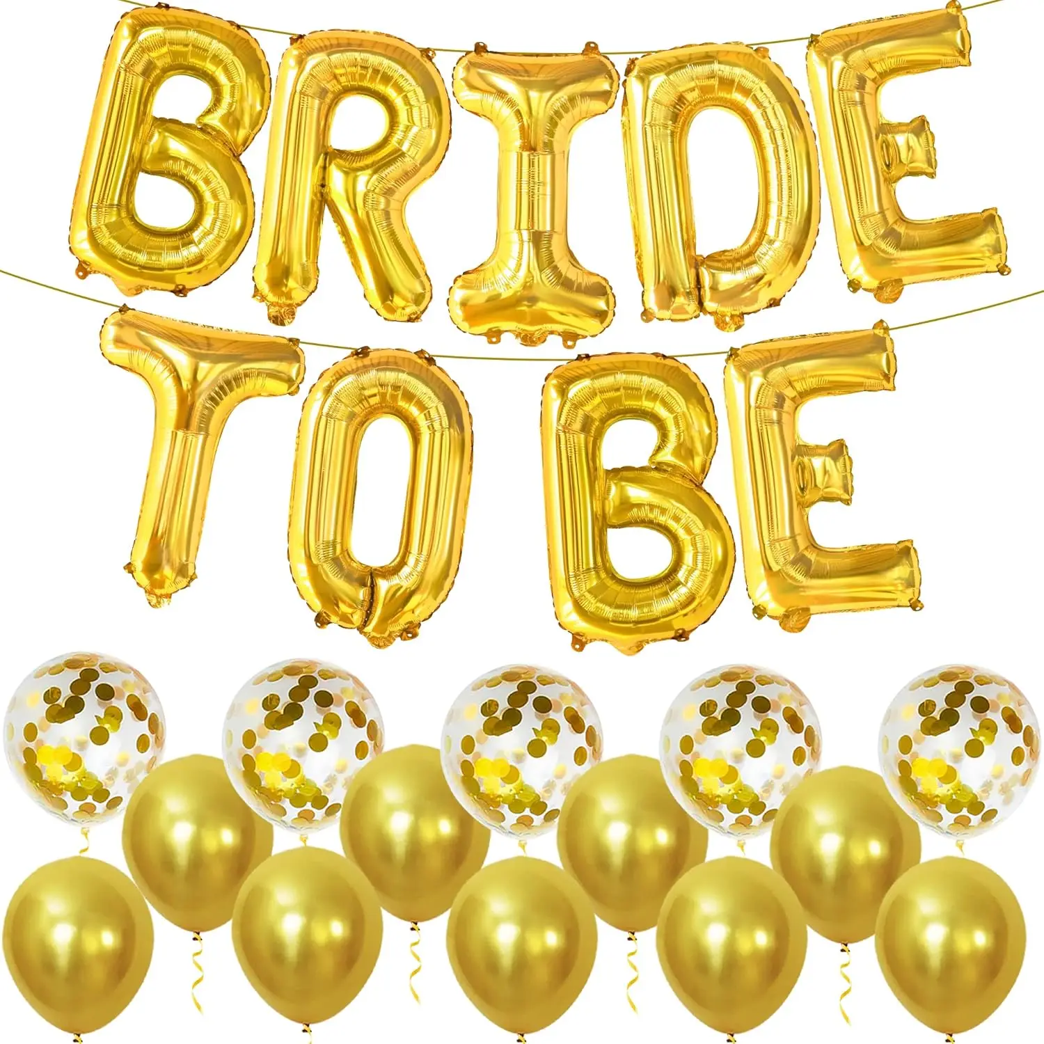 Bride To Be Balloons Set-16 Inch Latex Balloons for Bachelorette Party Decorations Bridal Shower ，Bride To Be Decorations
