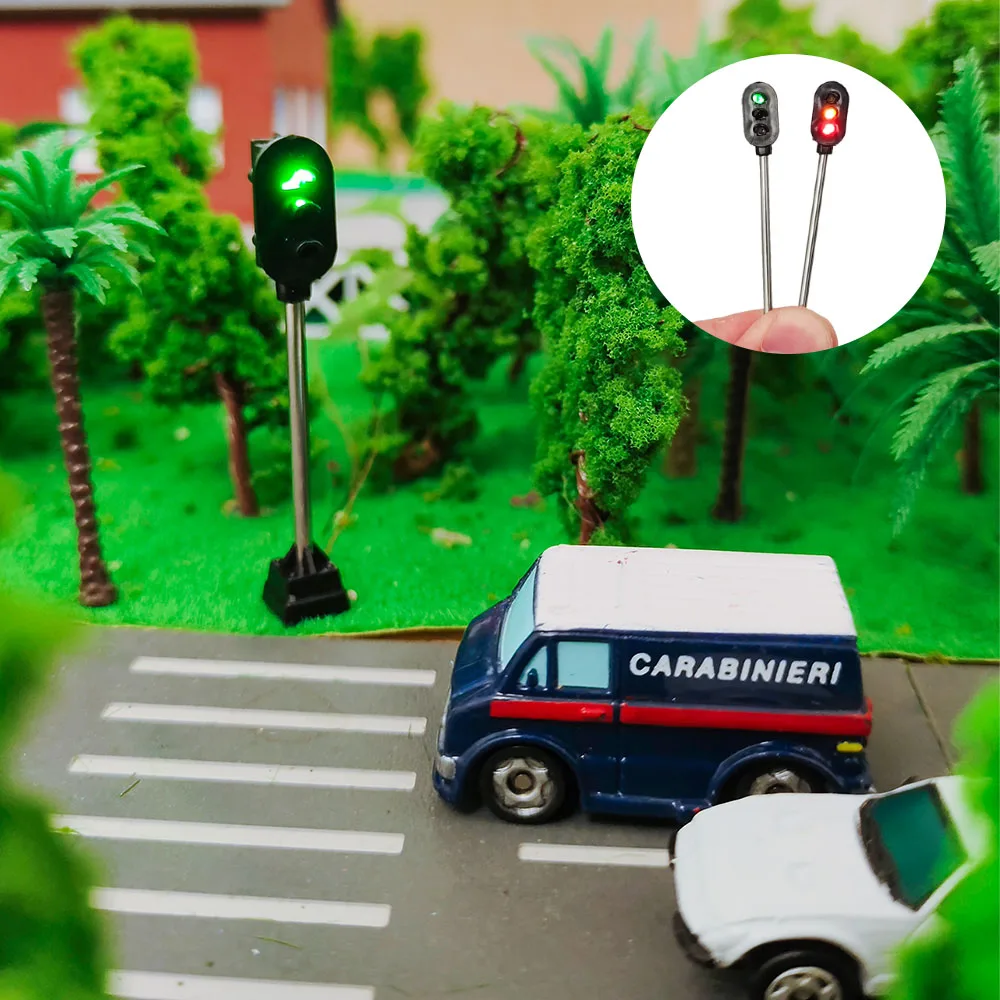 

1Pcs Miniature Traffic Singal Lights Model HO Railway Building Sand Table Scene Layout Materials Diorama Kits
