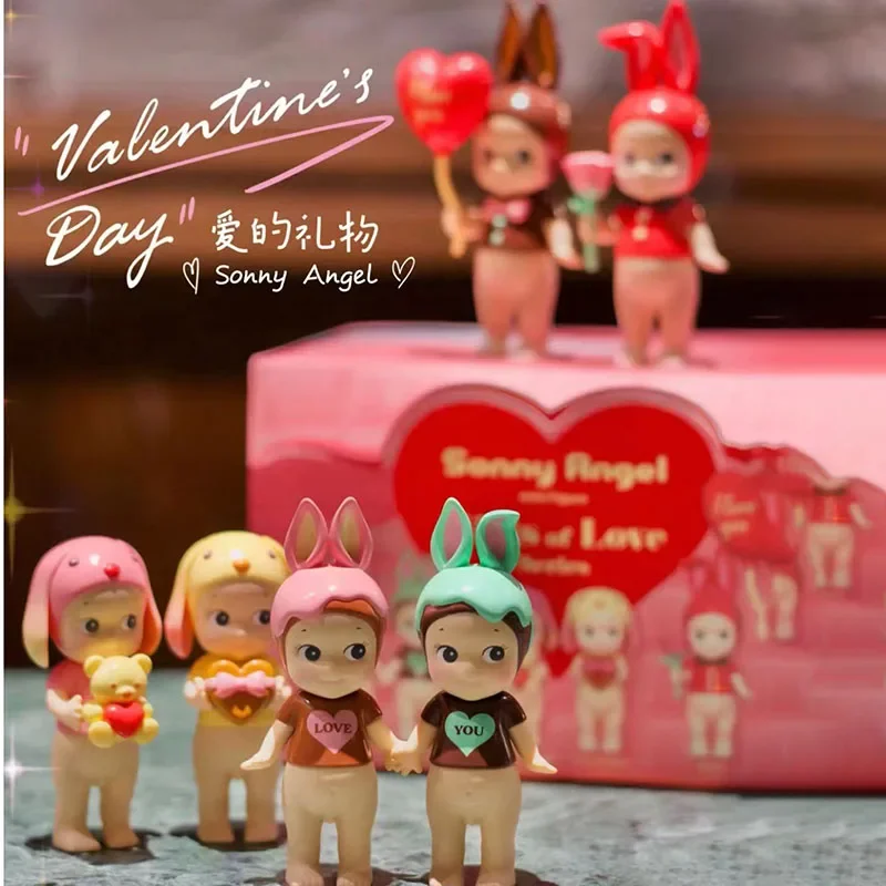 

Новинка 2024, модель Sonny Angel Love в виде подарка, модные милые фигурки, декоративная игрушечная фигурка, креативный подарок для влюбленных