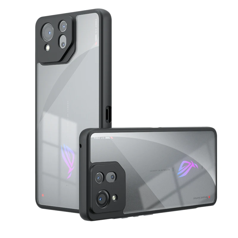 Acrylic Transparent Frosted Shockproof Armor Phone Case with Bumper Protection