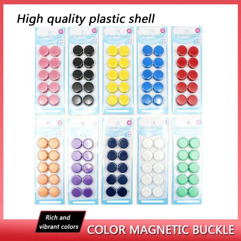 Magnetic Buttons Fridge Stickers White Board Nail Push Pins Item 7 Color Locker Round Thumbtack Magnet Officemate School Teach