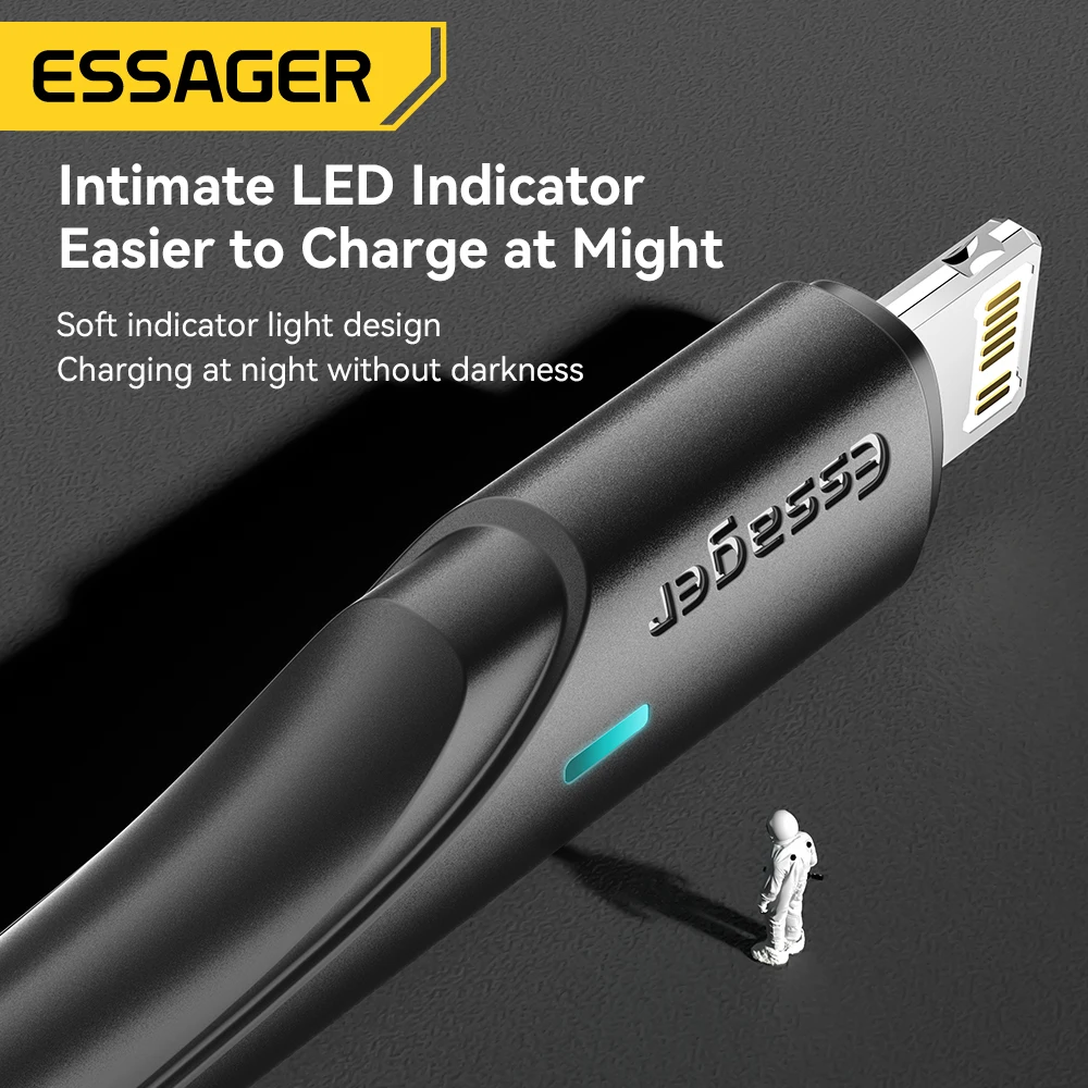Essager 3 in 1 USB Type C Cable Micro USB Wire Charger For iPhone 14 13 12 X Pro Max Samsung Xiaomi PCPO Mobile Phone Data Cord
