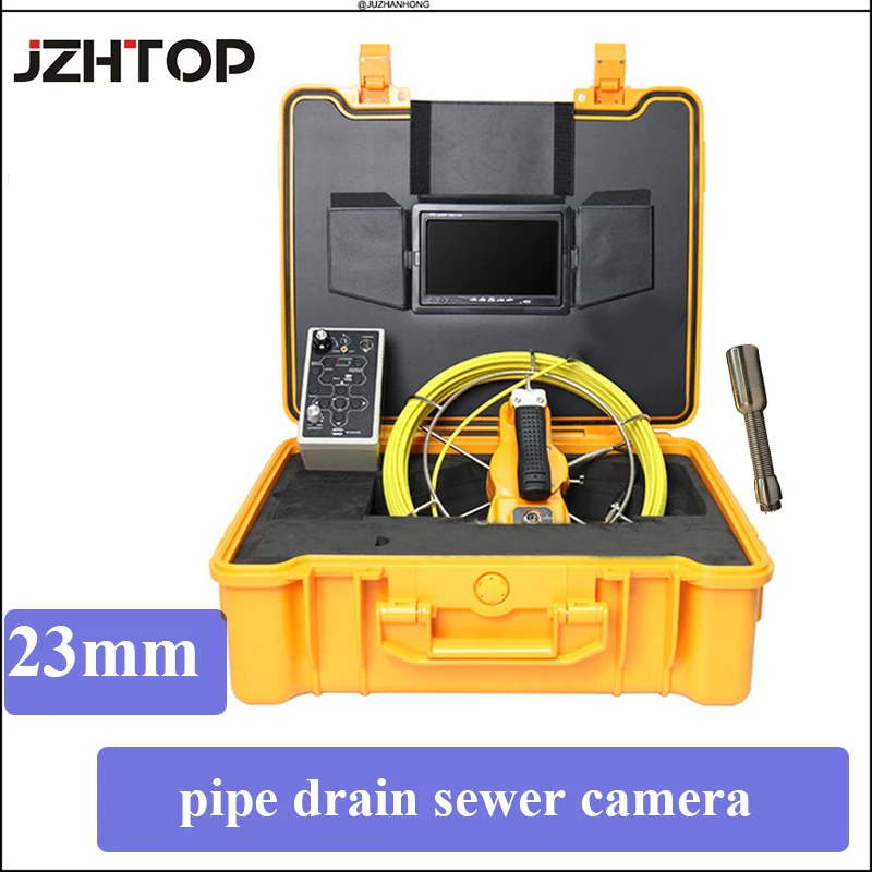 

20meter cable 23mm pipe drain sewer video endoscope borescope snake inspection camera with keyboard DVR Text Writer