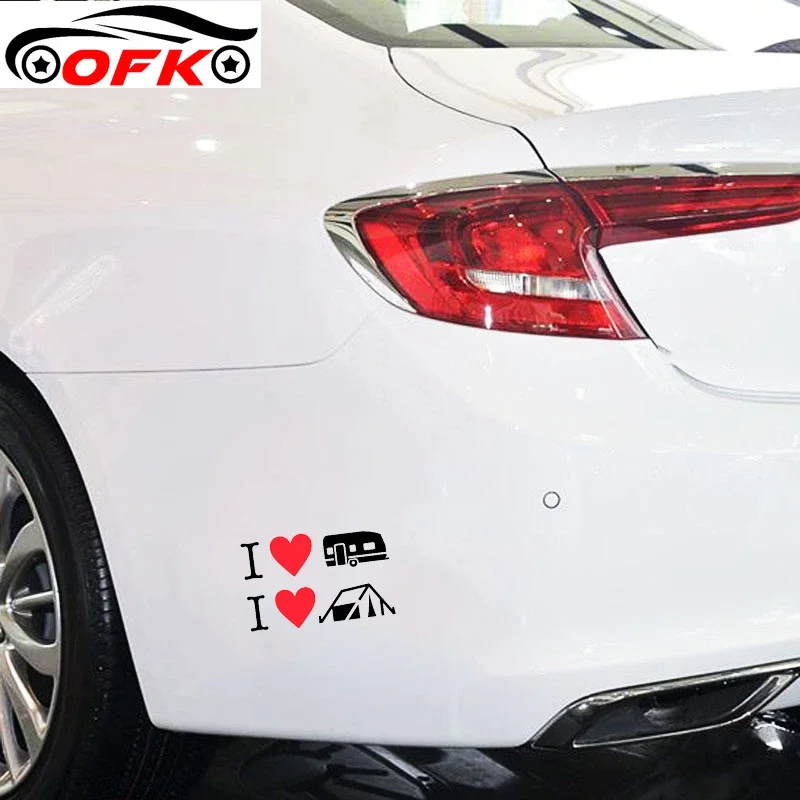 

15*9.7cm I HEART CARAVAN AND CAMPING Sticker Decal Car Accessories Motorcycle Helmet Styling