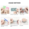 10/12 Sheets Self-adhesive Nail Stickers With Nail File Full Pack Nail Stickers Creative DIY Nail Art Decals Girls Color Fashion 6