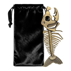 Retro Bronze Fishbone Bottle Opener - Perfect Gift for Beer Lovers and Fishing Enthusiasts (BZ8901 With Bag)