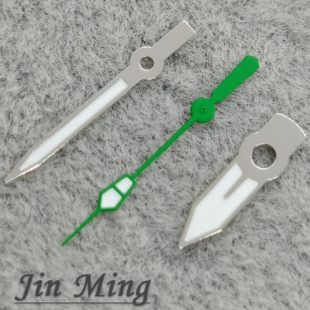 High-Quality Luminous Green and Silver Watch Hands