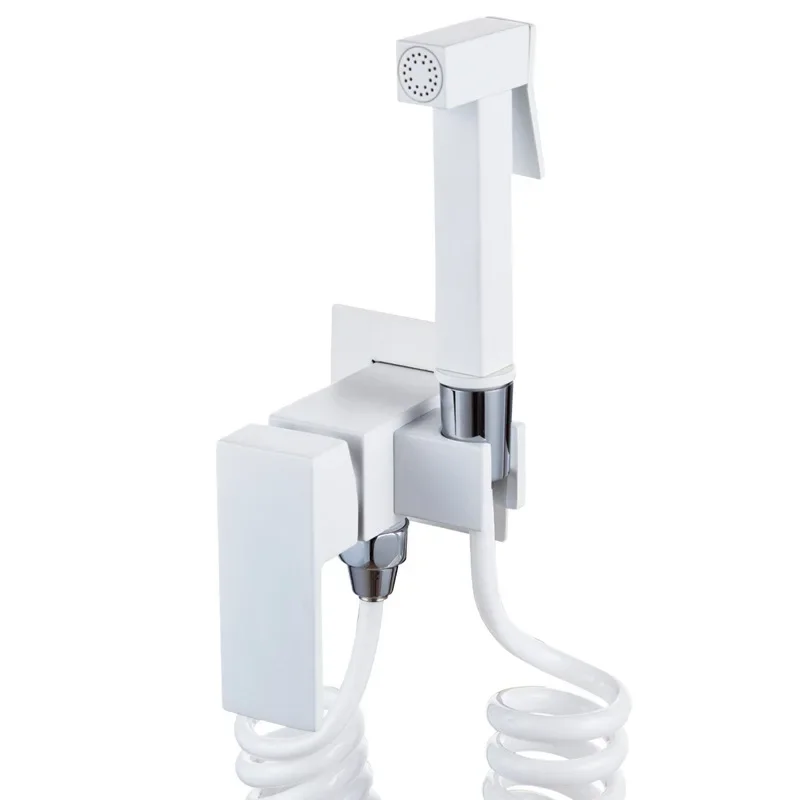 Description Picture 4 of itemWall Mounted Toilet bidet sprayer set Brass Hot and Cold Bidets faucet Bathroom sprayer shower bidet High Pressure gun