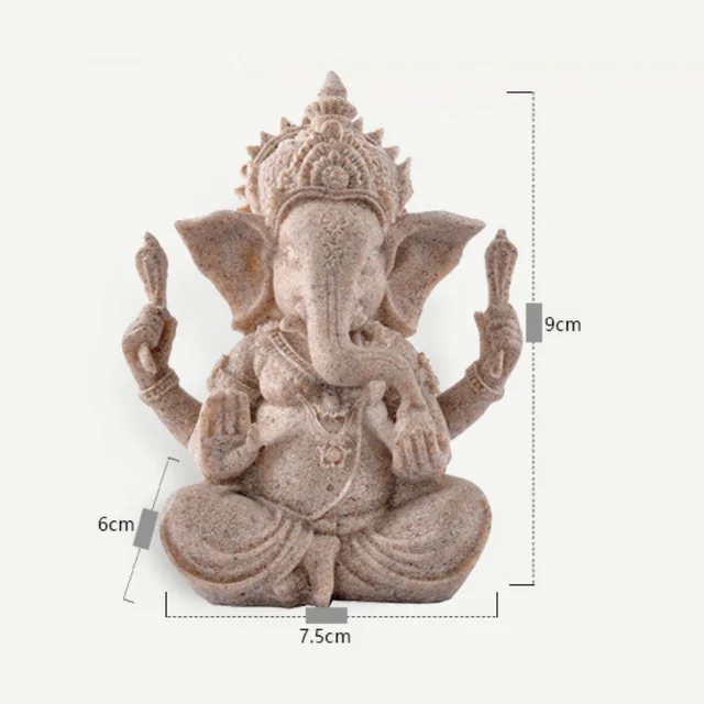 Statue en bronze du Seigneur Ganesha, ornements de bouddha, éléphant, sculpture du dieu hindou, figurAuckland, décoration de la maison et du bureau, intensifications de bouddha 3