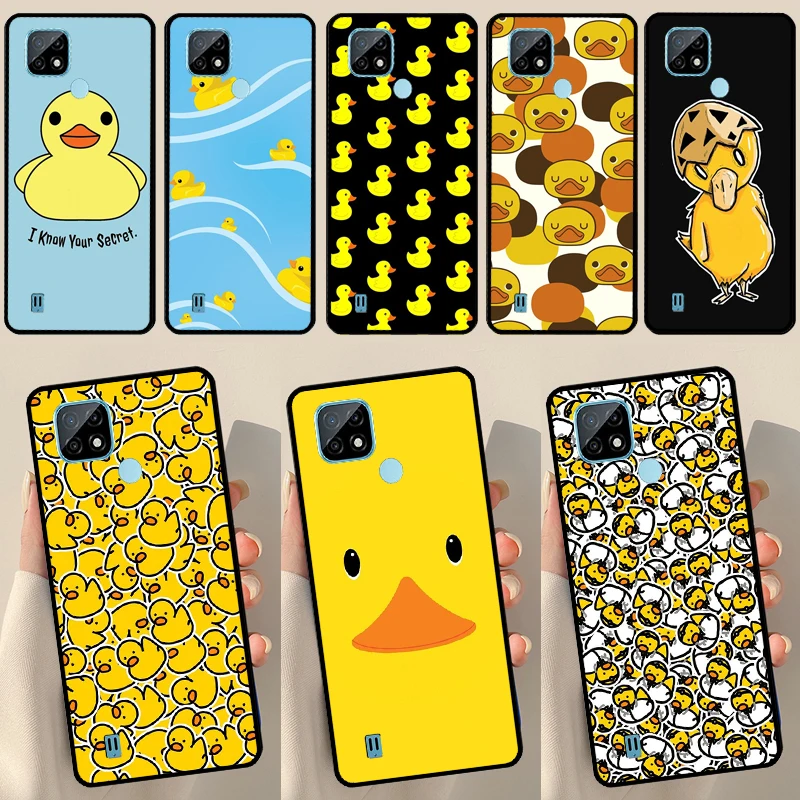 Kwaii Yellow Duck For Realme Gt Neo 2 3 Master 8I 9I 8 9 Pro Plus C35 Case For Oneplus 9 10 Pro 9R 10R Nord2