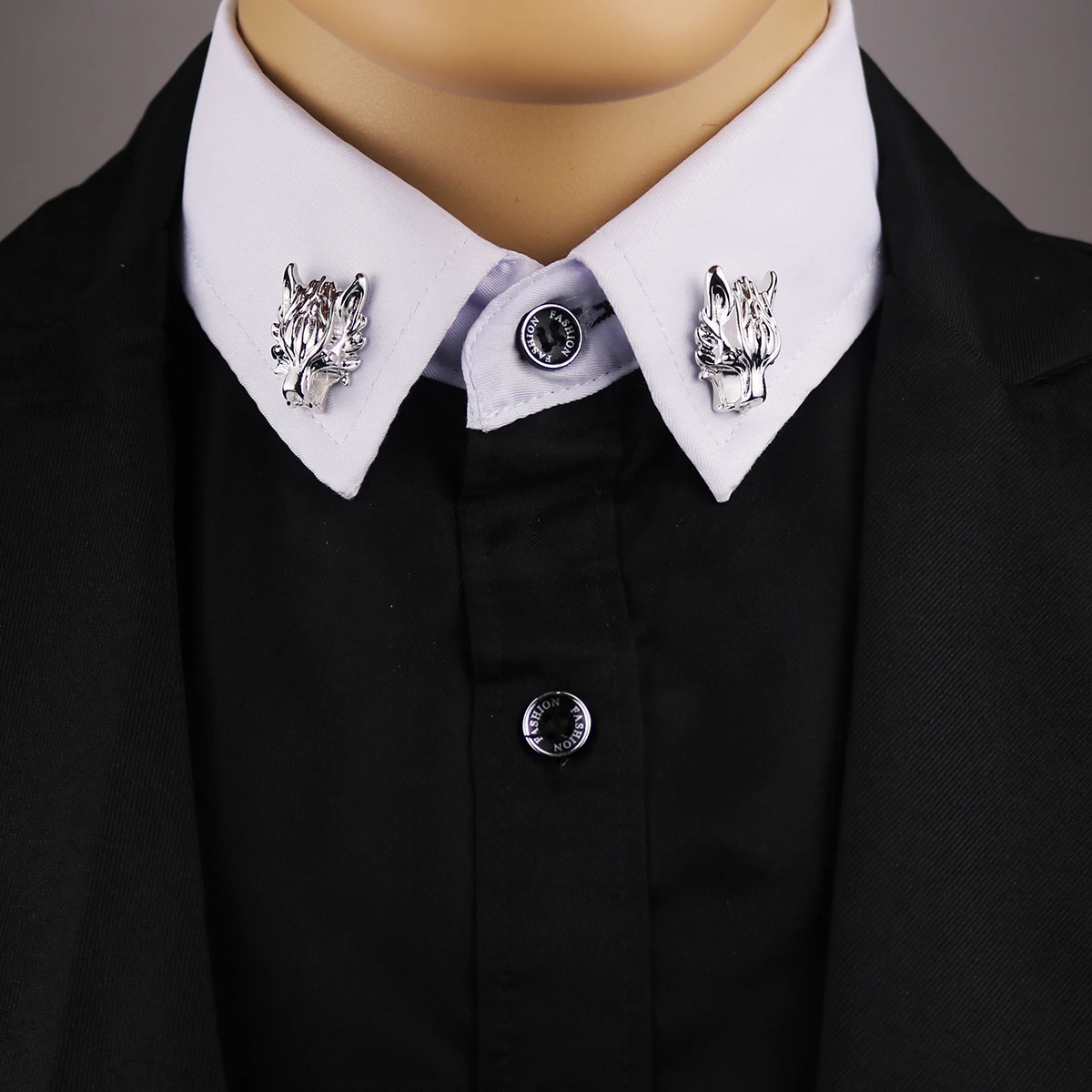 Broches de Pin de Broche traje de hombre, accesorios de camisa con cabeza de Lobo decorada, ramillete de marea, por limitado|brooches men|pin broochshirt accessories - AliExpress