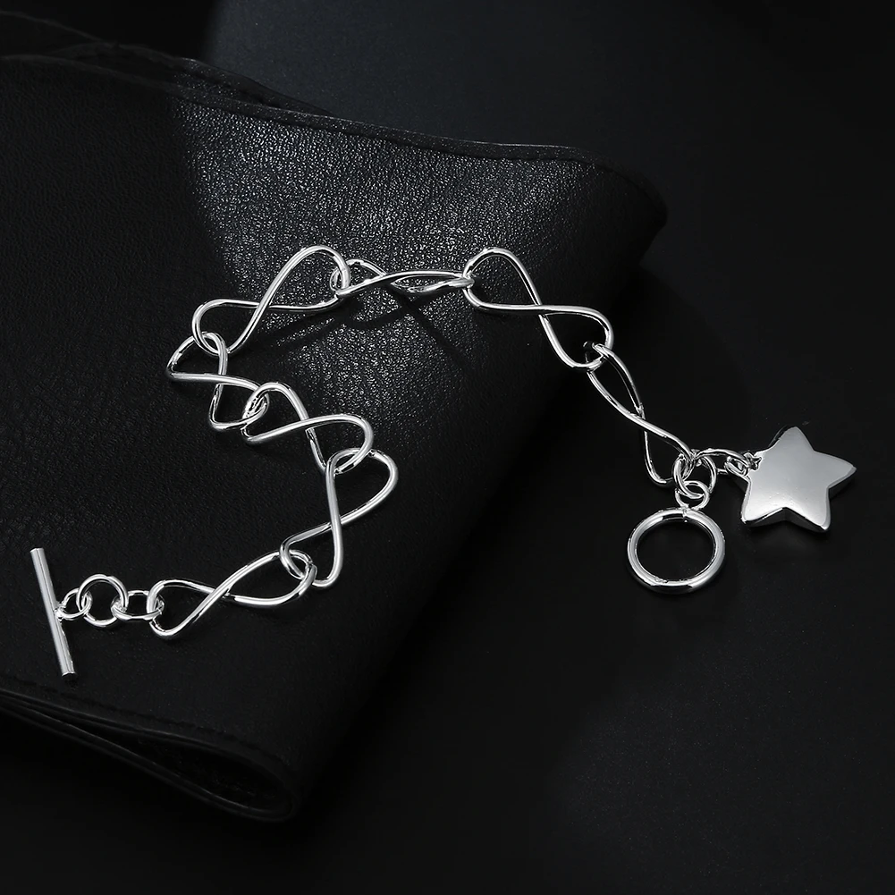 

Original fashion 925 sterling silver Beautiful Star pendant Bracelets for women luxury party Wedding accessories jewelry gifts